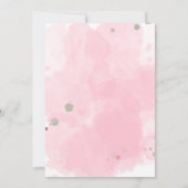 水彩花卉秋季粉色南瓜秋季婚礼 招待状 (裏面)