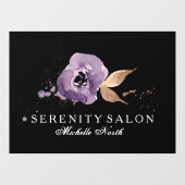 水彩花卉紫水晶紫色 ID294 ウィンドウサイン (シート)