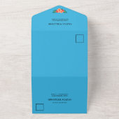 水彩花卉綠植婚前派對食譜 オールインワン招待状 (外側)