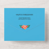 水彩花卉綠植婚前派對食譜 オールインワン招待状 (裏面)