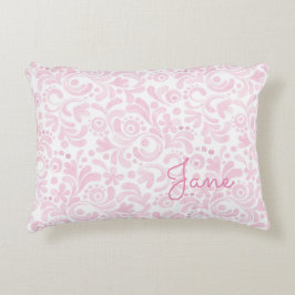 水彩花卉艺术 名称 粉色 白色 女孩风格 甜美 アクセントクッション