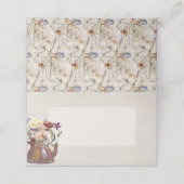 水彩花卉茶会淋浴帘空白 プレイスカード (外部開封)