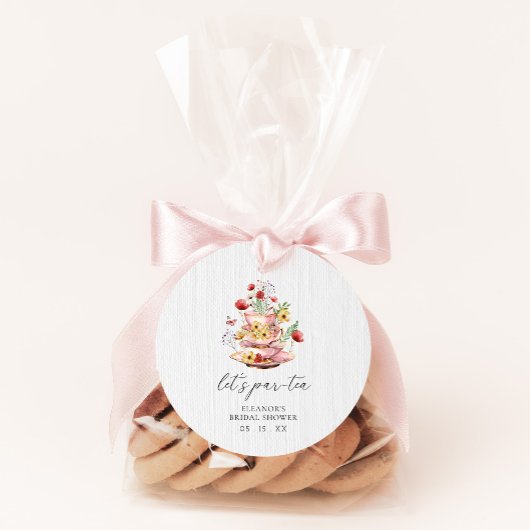 水彩花卉茶会 婚前派对 ラウンドシール