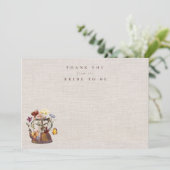 水彩花卉茶会 婚前祝賀会 サンキューカード (スタンド正面)