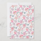 水彩花卉草图几何异形婚前派对邀请函 招待状 (裏面)