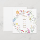 水彩花卉菜单 メニュー (正面/裏面)