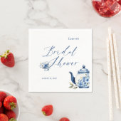 水彩花卉蓝色茶会 婚前小聚 スタンダードカクテルナプキン (インサイチュ)