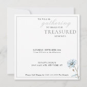 水彩花卉蜂鸟生命庆典 招待状 (裏面)