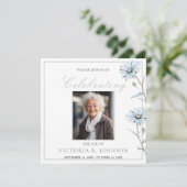 水彩花卉蜂鸟生命庆典 招待状 (スタンド正面)