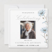 水彩花卉蜂鸟生命庆典 招待状 (正面)