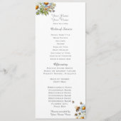 水彩花卉蜜蜂婚礼程序 プログラム (正面)