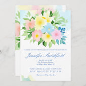 水彩花卉设计 招待状 (正面/裏面)