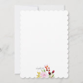 水彩花卉请柬 招待状 (裏面)