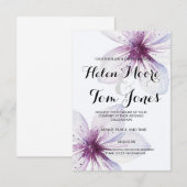 水彩花卉请柬 招待状 (正面/裏面)