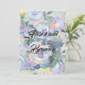 水彩花卉请柬 招待状 (スタンド正面)