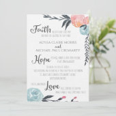 水彩花卉请柬 招待状 (スタンド正面)