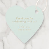 水彩花卉软绿感谢标签 フェイバータグ (裏面)