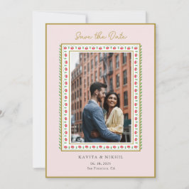 水彩花卉边框照片 保存日期 セーブザデート