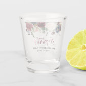 水彩花卉酒红蓝单身派对 ショットグラス (裏面)