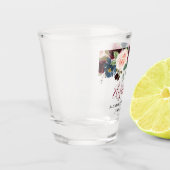 水彩花卉酒红蓝单身派对 ショットグラス (左)