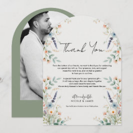 水彩花卉野花春天感谢卡 招待状