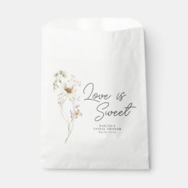 水彩花卉风格的婚前派对邀请 フェイバーバッグ