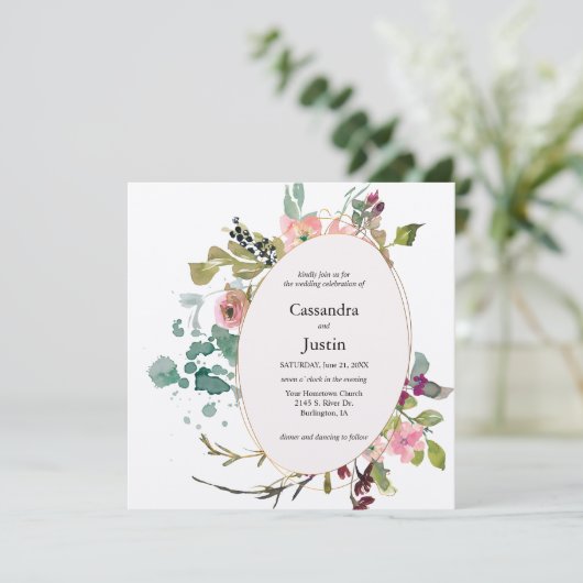 水彩花卉飞溅 招待状 (スタンド正面)