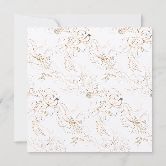 水彩花卉飞溅 招待状 (裏面)