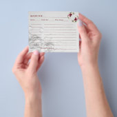 水彩花卉食譜卡 チラシ (手)