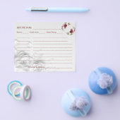 水彩花卉食譜卡 チラシ (シングル)