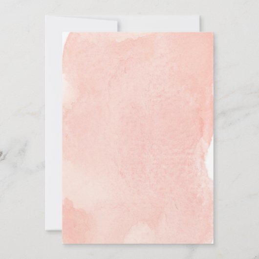 水彩花卉马卡龙婚前派对 招待状 (裏面)