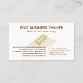 水彩花卉鸡母蛋农场 名刺 (裏面)