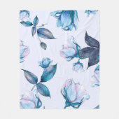 水彩花卉10 フリースブランケット (正面)