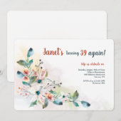 水彩花卉2 招待状 (正面/裏面)