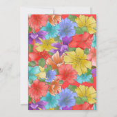 水彩花卉30歳の誕生日 招待状 (裏面)