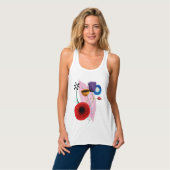 水彩花卉 タンクトップ (正面フル)