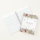 水彩花卉 ノートブック (内部)