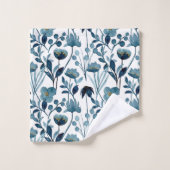 水彩花卉 バスタオルセット (ウォッシュタオル)