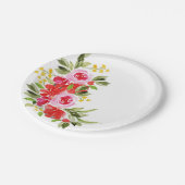 水彩花卉 ペーパープレート (アングル)