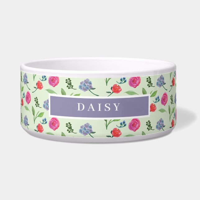 水彩花卉 ボウル (正面)