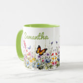 水彩花卉 マグカップ (正面左)