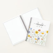 水彩花卉  モノグラム スケッチブック ノートブック (内部)