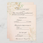 水彩花卉,  ユモアたっぷりの結婚アドバイス, オーダーメイド 招待状 (正面/裏面)