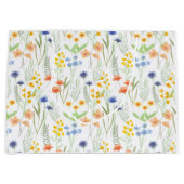 水彩花卉 ラージペーパーバッグ (正面)