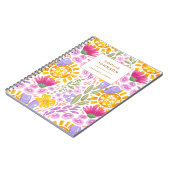 水彩花卉 可爱 个性化 丰富多彩 ノートブック (左側)