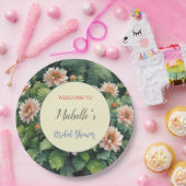 水彩花卉 可爱 婚前派对 ペーパープレート (パーティー)