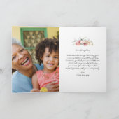 水彩花卉|女儿母亲节照片卡 カード (内部)