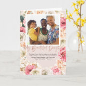 水彩花卉|女儿母亲节照片卡 カード (黄色い花)