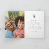 水彩花卉 | 女儿 母亲节 照片 カード (内部)