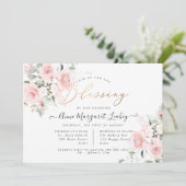 水彩花卉 娇羞玫瑰 祝福 招待状 (スタンド正面)